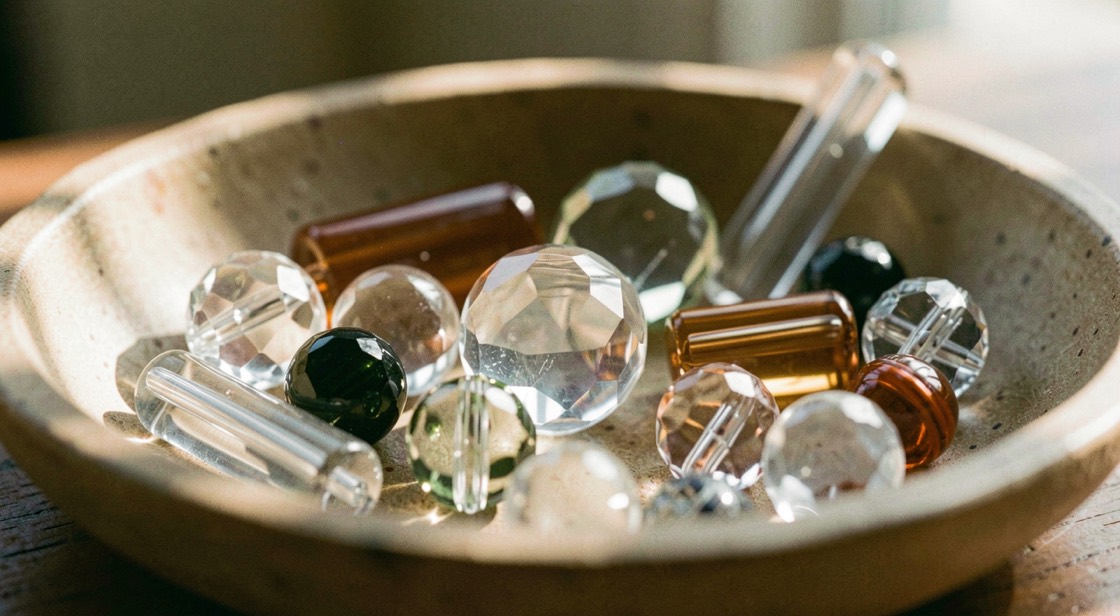 Materials related to types of glass beads